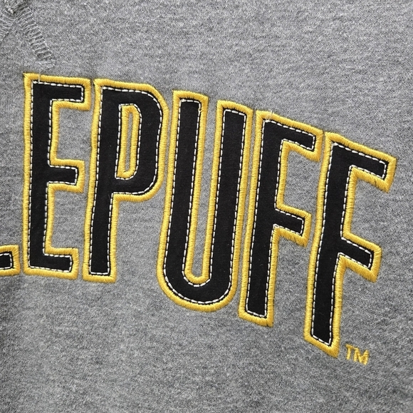 WIZARDING WORLD HARRY POTTER GREY LONG SLEEVE HUFFLEPUFF SWEATSHIRT UNISEX M - Picture 4 of 13